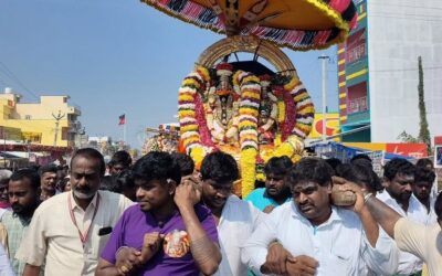 மணலூர்பேட்டை தென்பெண்ணை ஆற்றில் தீர்த்தவாரி உற்சவம்!