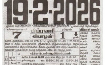 Auspicious (Nalla Neram) time today (Feb19th)