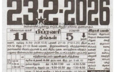 Auspicious (Nalla Neram) time today (Feb 23nd)