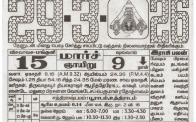 Auspicious (Nalla Neram) time today (Mar 29th)