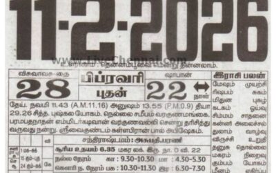 Auspicious (Nalla Neram) time today (Feb 11th)