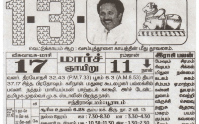 Auspicious (Nalla Neram) time today (Mar 01st)